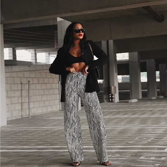 Zebra Faux Leather Pants - Picture 5 of 11